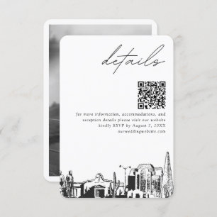 Carte D'accompagnement Mesa Arizona Détails du Mariage QR Code Petit