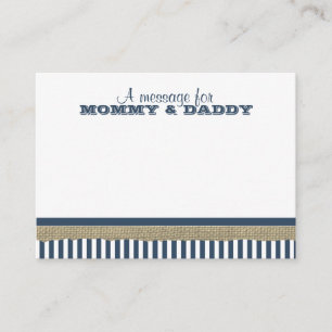 Carte D'accompagnement Message de Baby shower de bateau à voile et de ban