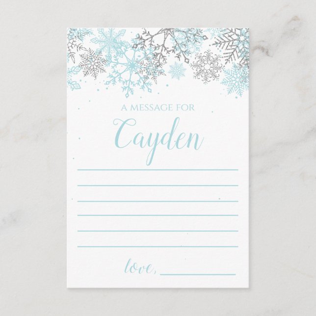 Carte D'accompagnement Message de la capsule temporelle de Winter Onederl (Devant)