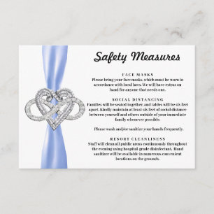 Carte D'accompagnement Mesures de sécurité Blue Ribbon Infinity Heart