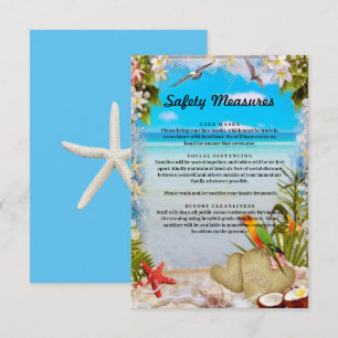 Carte D'accompagnement Mesures de sécurité florale des plages tropicales