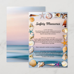 Carte D'accompagnement Mesures de sécurité pour les plages de sable tropi