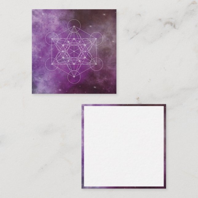 Carte D'accompagnement Metatron, chakra,zen,sacred geometric, angel (Devant / Derrière)