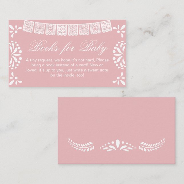 Carte D'accompagnement Mexican Cielito Lindo Baby Shower Books for Baby (Devant / Derrière)