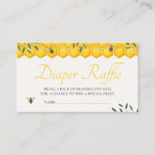 Carte D'accompagnement Miel Bee Greenery Baby shower Déchets Raffle
