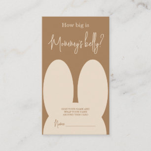 Carte D'accompagnement Mignonne lapin Quelle taille a le ventre de maman
