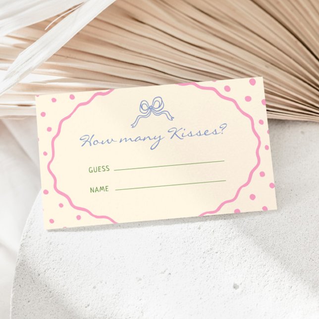 Carte D'accompagnement Mignonne Main Tirée Colorée Combien De Baisers (Créateur téléchargé)