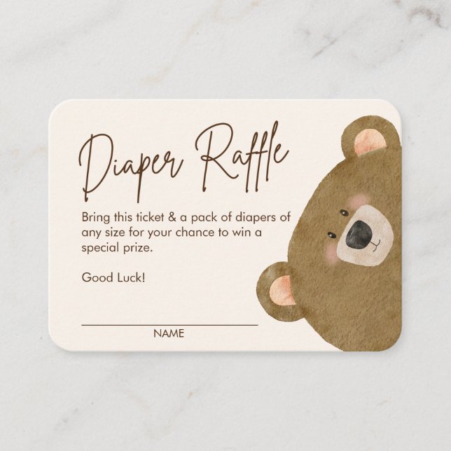 Carte D'accompagnement Mignonne Ours Nous Pouvons Attendre Baby shower Se (Devant)