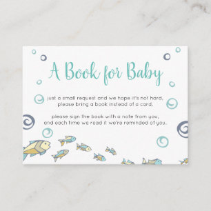Carte D'accompagnement Mignonne Sous Le Baby shower De Mer Livre Pour Béb