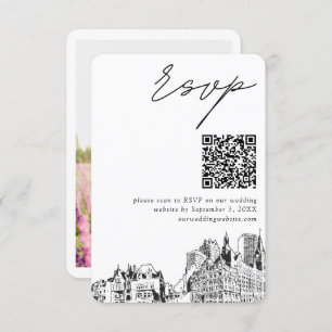 Carte D'accompagnement Milwaukee Mariage moderne RSVP QR Code