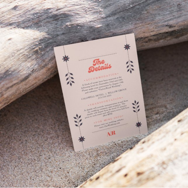 Carte D'accompagnement Mini Chic esthétique Élégant détails de mariage (Créateur téléchargé)