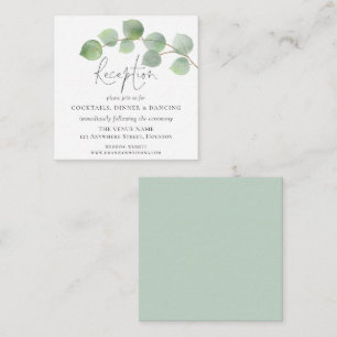 Carte D'accompagnement MINI Détails de réception de mariage simple euca