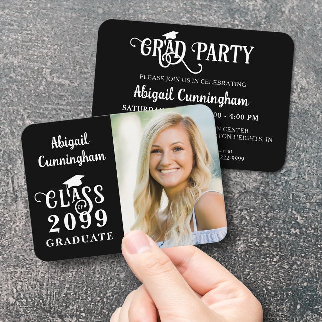 Carte D'accompagnement Mini Graduation Party Classe photo Année Invitatio (Créateur téléchargé)