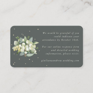 Carte D'accompagnement Mini Gris Vert Snowberry+Eucalyptus en ligne RSVP