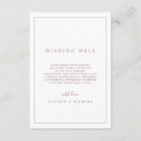 Mini-Rose de la typographie d'or Wishing Well Card
