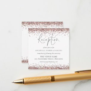 Carte D'accompagnement MINI Rose Gold Parties scintillant Détails de la r
