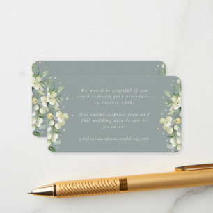 Carte D'accompagnement Mini Seafoam Snowberry+Eucalyptus Online RSVP