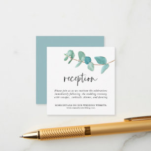 Carte D'accompagnement MINI TAILLE Eucalyptus Réception de mariage