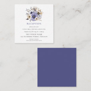 Carte D'accompagnement MINI TAILLE Florales violettes Détails de la récep