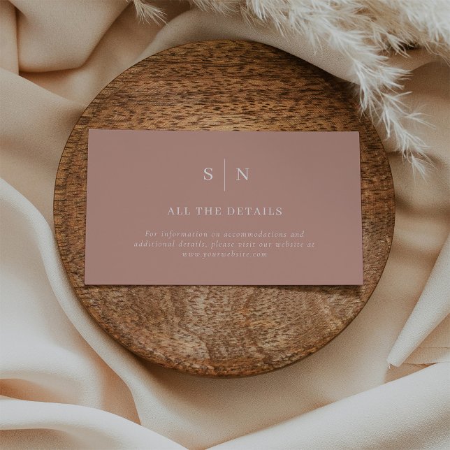 Carte D'accompagnement Minimal et chic | Terracotta et détails blancs (Créateur téléchargé)