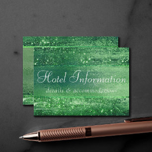 Carte D'accompagnement Minimalisme clinquant Neo Mint Green Hotel Info