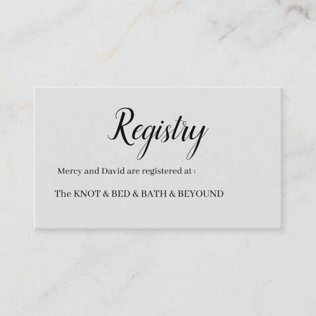 Carte D'accompagnement Minimalist  (Devant)