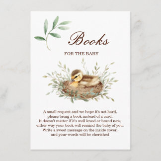 Carte D'accompagnement Minimalist Duckling Watercolor Books for Baby 