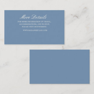 Carte D'accompagnement Minimalist Dusty Blue Wedding