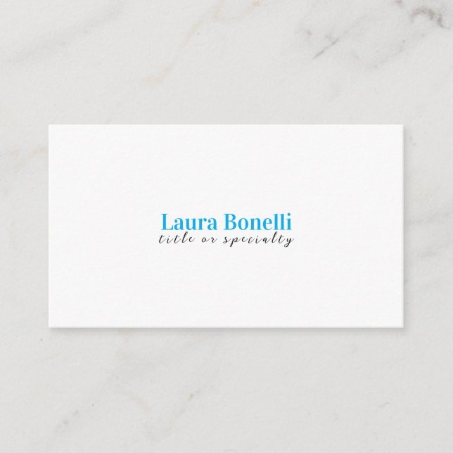 Carte D'accompagnement Minimalist Professional Modern Plain Name Title (Devant)