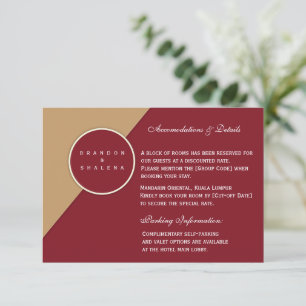 Carte D'accompagnement Minimaliste Bourgogne & Géométrique Chameau
