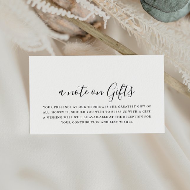 Carte D'accompagnement Minimaliste Calligraphie Mariage (Créateur téléchargé)