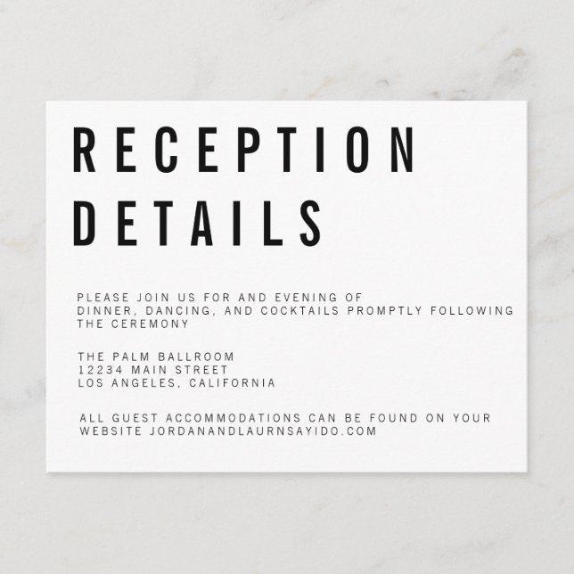 Carte d'accompagnement minimaliste Charlie (Devant)