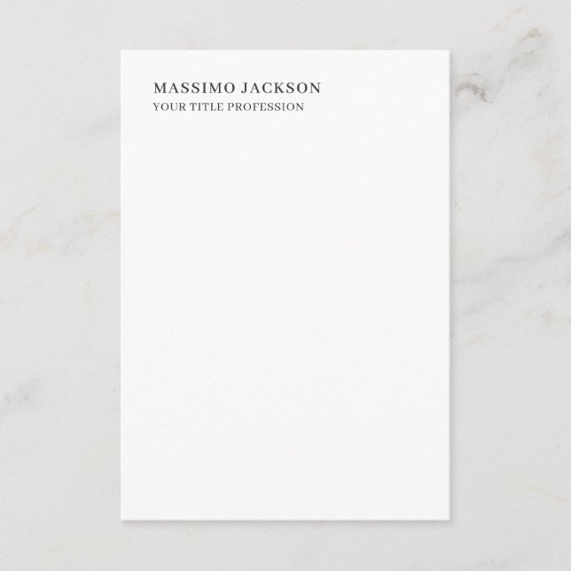 Carte D'accompagnement Minimaliste Classique Simple Professionnel (Devant)