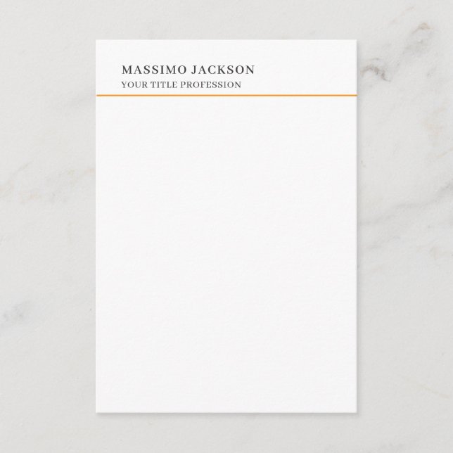 Carte D'accompagnement Minimaliste Classique Simple Professionnel (Devant)
