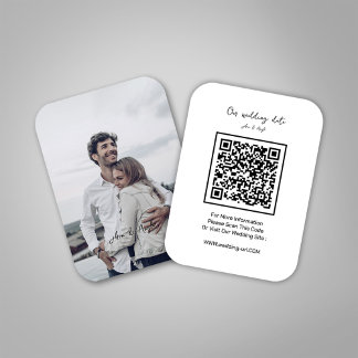Carte D'accompagnement Minimaliste enregistrer la date Mariage Site Web Q