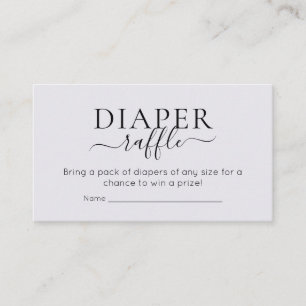 Carte D'accompagnement Minimaliste Hello Baby Modern Diaper Raffle