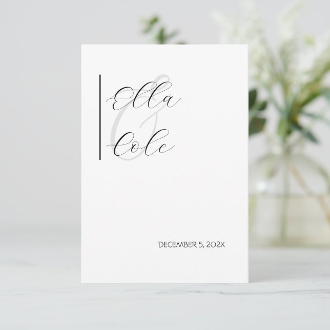 Carte D'accompagnement Minimaliste moderne (Debout devant)