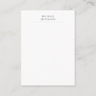 Carte D'accompagnement Minimaliste Moderne Noir & Blanc Uni