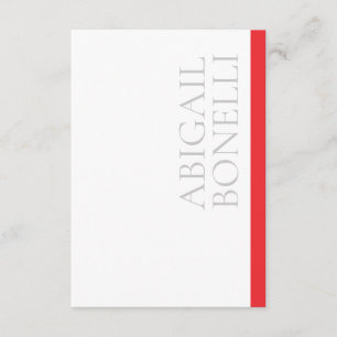 Carte D'accompagnement Minimaliste professionnel moderne gras gris rouge