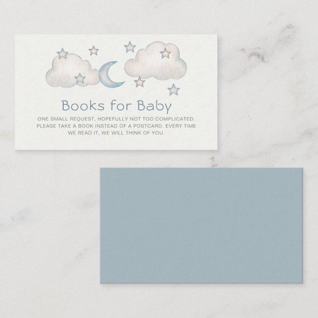 Carte D'accompagnement Mint Turquoise Boy Baby showers Livres pour bébé (Devant / Derrière)