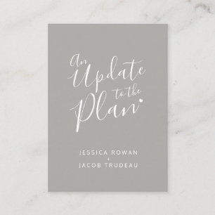 Carte D'accompagnement Mise à jour pour planifier le mariage de coeur bla