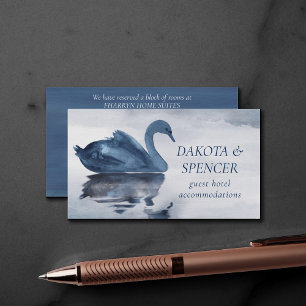 Carte D'accompagnement Misty Reflections   Dusty Blue Swan Détails de l'i