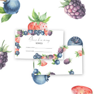 Carte D'accompagnement Mix berry - devinez combien de baisers jeu de nage
