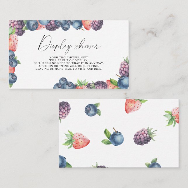 Carte D'accompagnement Mix berry - Display shower (Devant / Derrière)