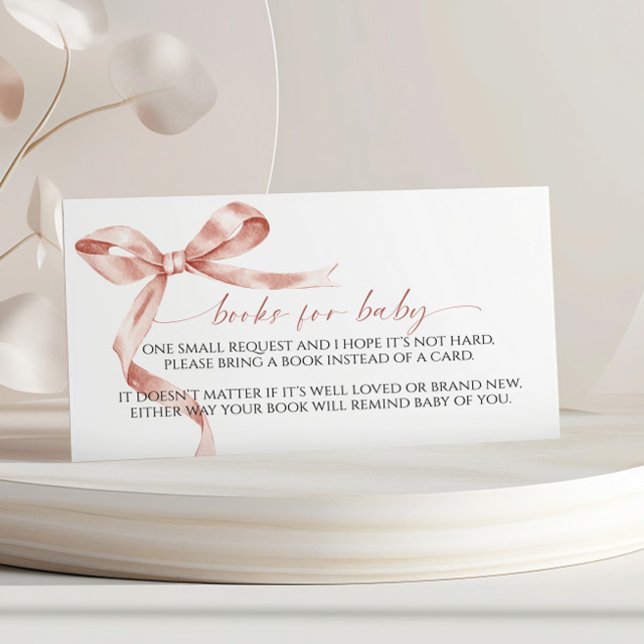 Carte D'accompagnement Mocha Bow Book for Baby Enclôture Card (Créateur téléchargé)