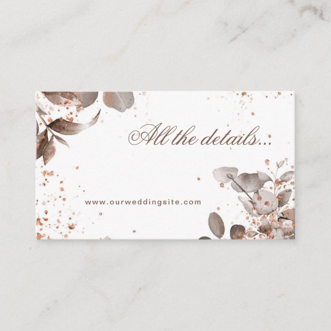 Carte D'accompagnement Mocha Mousse Botanique tous les détails 1 (Devant)