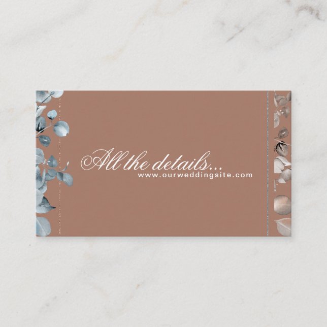 Carte D'accompagnement Mocha Mousse Botanique tous les détails 2 (Devant)