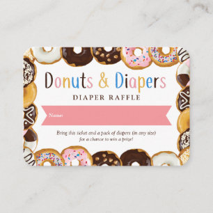 Carte D'accompagnement Modern Donuts & Diapers Baby Shower Sprinkl Tirage