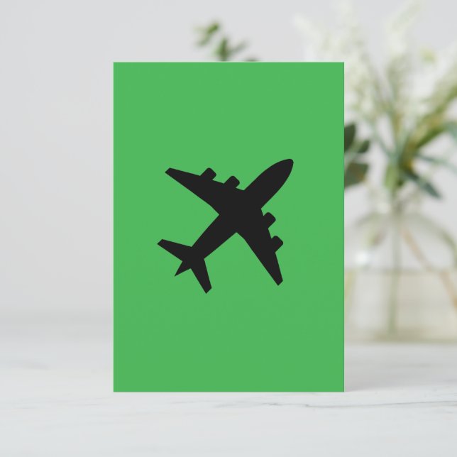 Carte D'accompagnement Modern Green Background | Minimalist Neon Design (Debout devant)