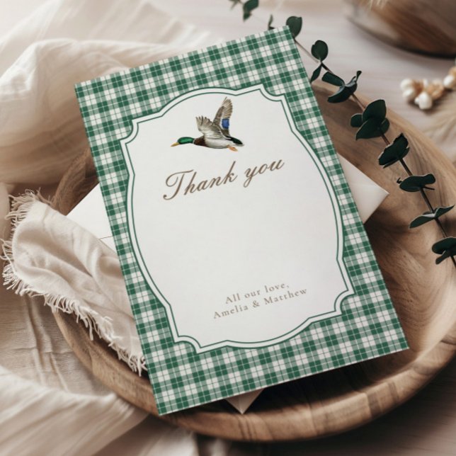 Carte D'accompagnement Modern Mallard Duck Gender Neutral Thank You (Créateur téléchargé)